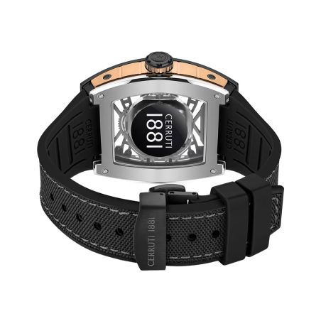 Montre homme cerruti 1881 calliano cadran squelette silicone noir ciwgn2113401 – montres homme
