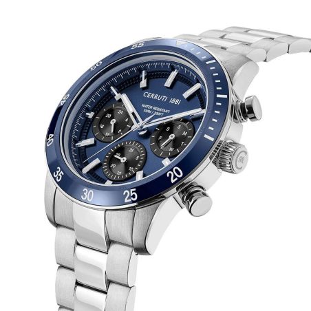 Montre homme cerruti 1881 turchino chronographe cadran bleu verre saphir ciwgk2116604 – montres homme