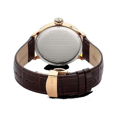 Montre homme cerruti 1881 dervio cadran marron verre saphir cuir ciwgf2224604 – montres homme
