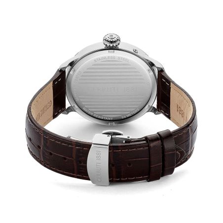 Montre homme cerruti 1881 dervio cadran vert verre saphir cuir marron ciwgf2224602 – montres homme