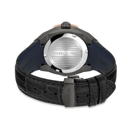 Montre homme cerruti 1881 ruscello slim cadran noir guillochage cuir ciwgb2116801 – montres homme