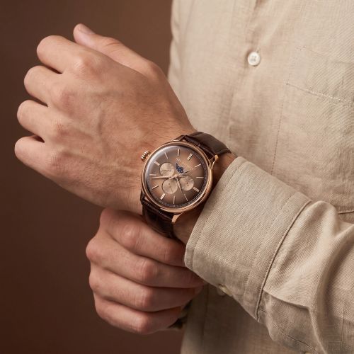 Montre Homme CERRUTI 1881 Dervio Cadran Marron Verre Saphir Cuir CIWGF2224604