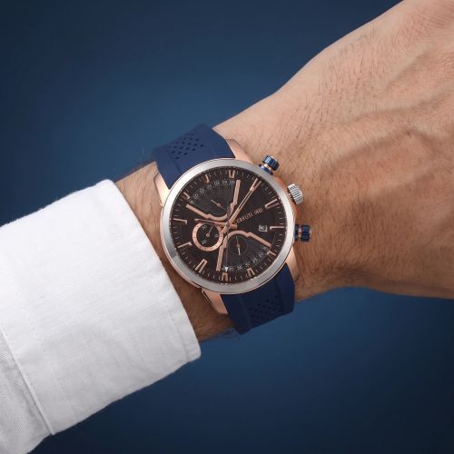 Montre Homme CERRUTI 1881 Soraga Quartz Bracelet Caoutchouc 100m CRA21501