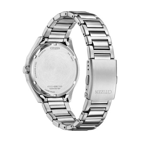 Montre unisexe citizen platform eco-drive boîtier octogonal cadran bleu bracelet acier bm7620-83m – montres homme