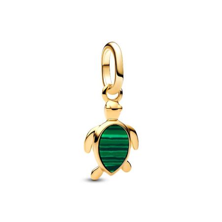 Mini charm femme pandora pendant tortue verte email 763823c01 – charms