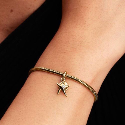 Charm Femme PANDORA Pendant Double Ã‰toile de Mer Argent 763892C01