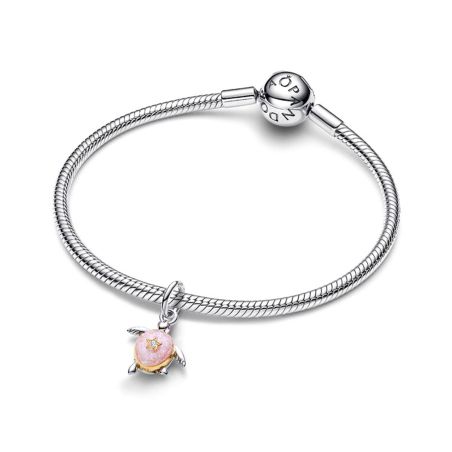 Charm femme pandora pendant 2026 tortue de mer rose diamant synthèse 764432c01 – charms