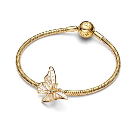 Charm femme pandora papillon xl ajouré doré 764487c01 – charms