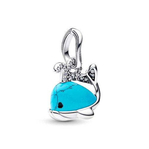 Charm Femme PANDORA Pendant Baleine Turquoise Argent 793822C01
