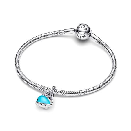 Charm femme pandora pendant baleine turquoise argent 793822c01 – charms