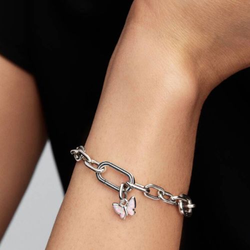 Mini Charm Femme PANDORA Pendant Papillon Rose Argent 793825C01