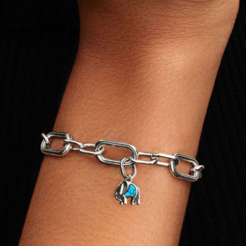 Mini Charm Femme PANDORA Pendant Ã‰lÃ©phant Turquoise Argent 793858C01