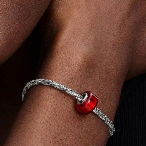 Charm Femme PANDORA Verre de Murano Rouge 794425C00