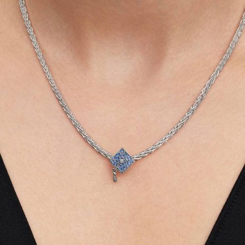 Charm Femme PANDORA Chapeau de DiplÃ´mÃ© 2026 Bleu Scintillant 794461C01