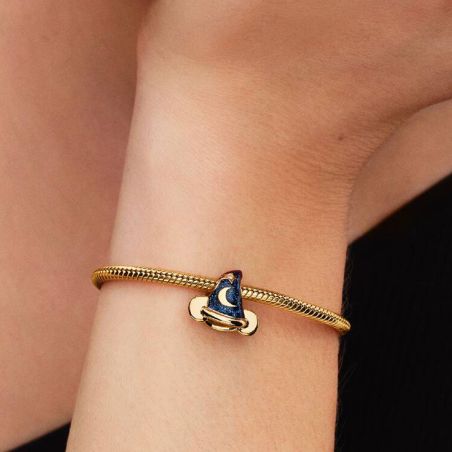 Charm Femme PANDORA Disney Mickey Mouse Chapeau de Sorcier DorÃ© 764207C01