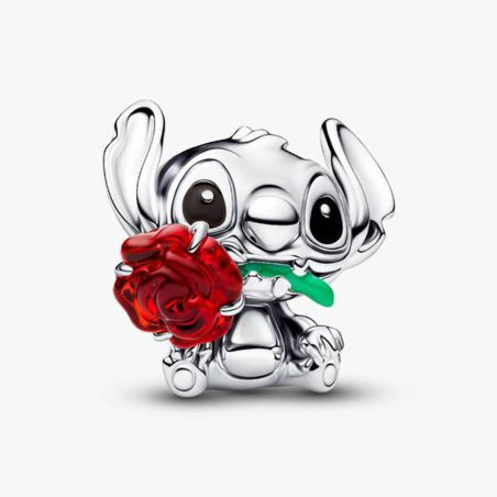 Charm femme pandora disney stitch et rose verre de murano 794378c01 – charms