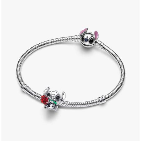 Charm femme pandora disney stitch et rose verre de murano 794378c01 – charms