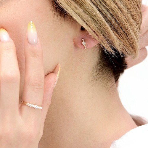 Boucles d'Oreilles Femme Créoles EDORA PLAQUE OR Jaune et Oxydes EDO66400072