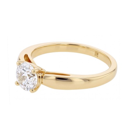 Bague femme solitaire plaque or jaune et oxyde – bagues plaqué or