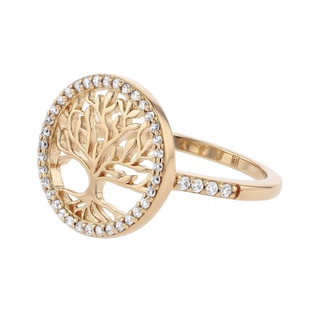 Bague femme cocktail edora arbre de vie plaqué or dorée edo76100349 – bagues plaqué or
