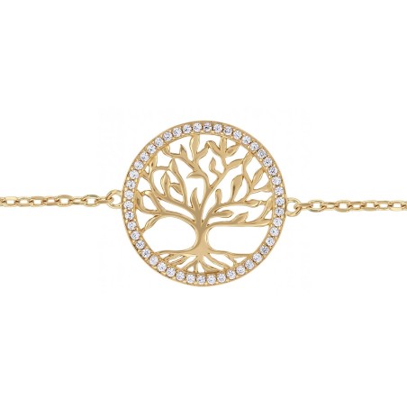 Bracelet femme arbre de vie edora plaqué or et oxydes edo76300204 – bracelets plaqué or