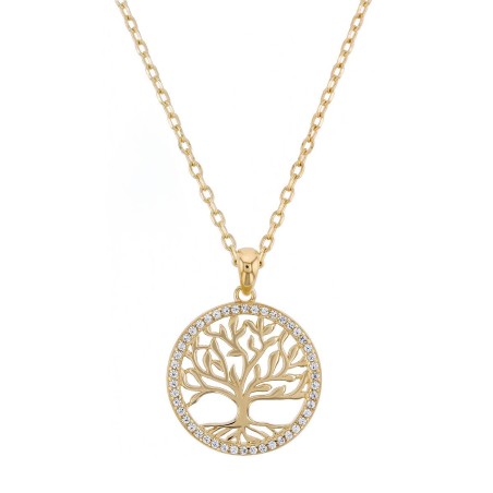 Collier femme arbre de vie edora vermeil jaune et oxydes edov670028zb – colliers vermeil