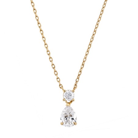 Collier femme goutte plaque or jaune et oxydes – tous nos colliers femme