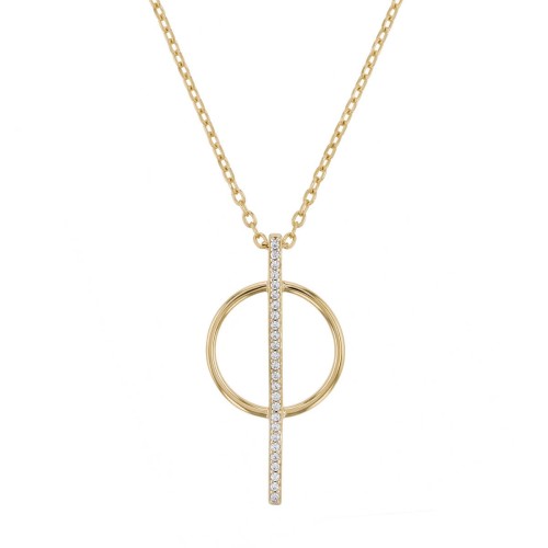 Collier Femme Multi-pierres PLAQUE OR Jaune et Oxydes