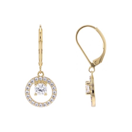 Boucles d'oreilles femme pendantes edora plaqué or et oxydes edo76400219 – boucles d'oreilles plaqué or