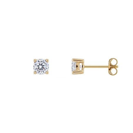 Boucles d'oreilles femme puces plaque or jaune et oxydes – accueil
