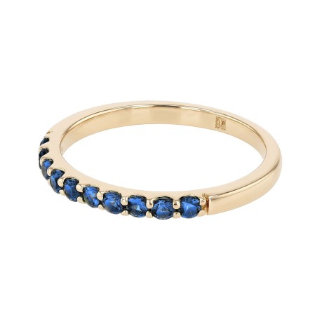 Bague femme alliance edora plaqué or et oxydes bleus edo76100292 – bagues de mariage