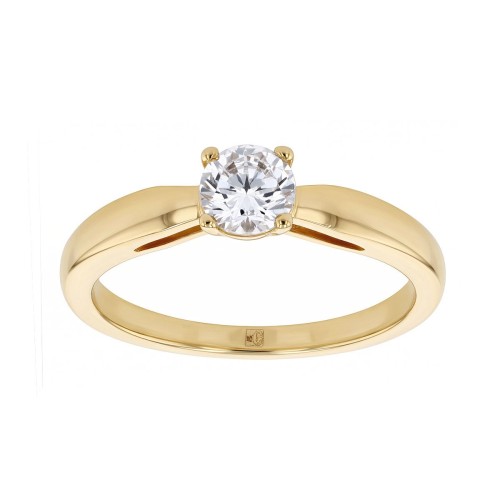 Bague femme solitaire EDORA Vermeil jaune et oxydes EDOV610020ZB