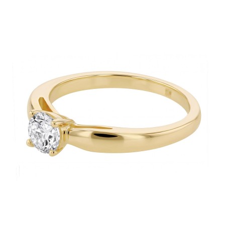 Bague femme solitaire edora vermeil jaune et oxydes edov610020zb – bagues vermeil