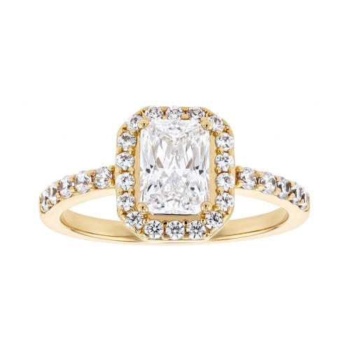 Bague femme entourage EDORA Vermeil jaune et oxydes EDOV610027ZB