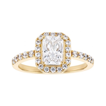 Bague femme entourage edora vermeil jaune et oxydes edov610027zb – bagues vermeil