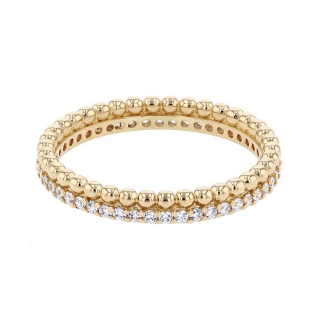 Bague femme edora vermeil jaune et oxydes edov610024zb – bagues vermeil
