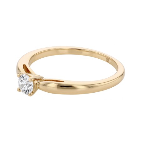 Bague femme solitaire edora vermeil jaune et oxydes edov610019zb – bagues vermeil