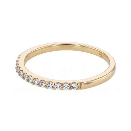 Bague femme alliance plaque or jaune et oxydes – bagues de mariage