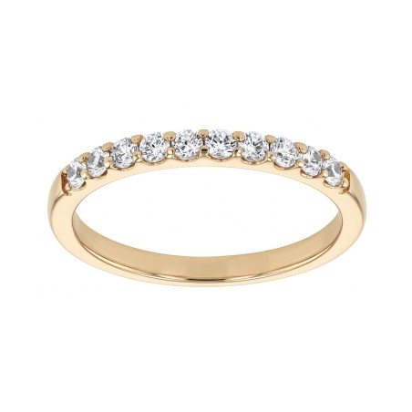 Bague femme alliance plaque or jaune et oxydes – bagues de mariage