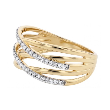 Bague femme edora vermeil jaune et oxydes edov610008zb – bagues vermeil