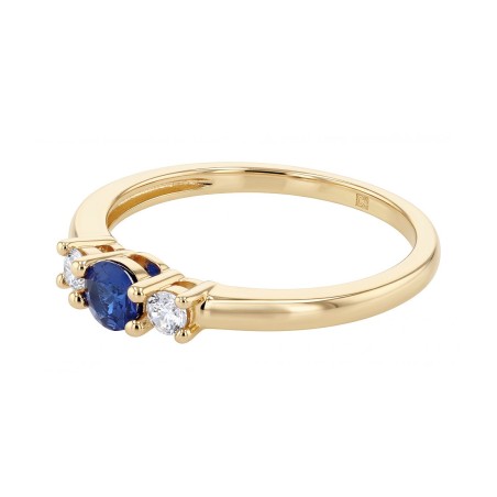 Bague femme trilogie edora plaqué or et oxydes edo76100298 – bagues plaqué or