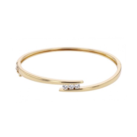 Bracelet femme jonc edora vermeil jaune et oxydes edov630023zb – bracelets vermeil