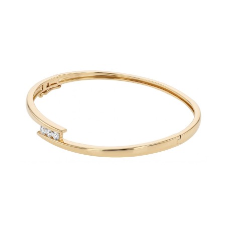 Bracelet femme jonc trilogie edora plaque or et oxydes – bracelets femme