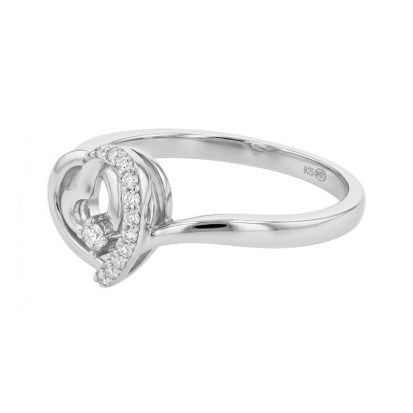 Bague femme coeur edora argent 925/1000 et oxydes
 – bagues femme