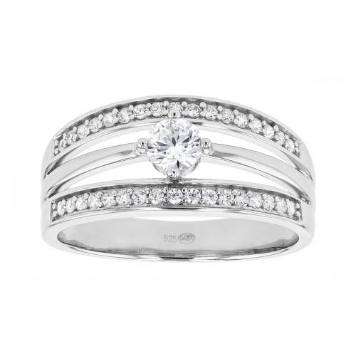 Bague Femme Solitaire ARGENT 925/1000 et Oxydes EDO70100287