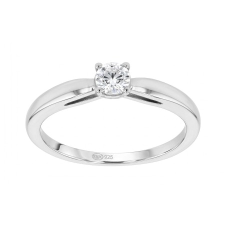 Bague femme solitaire argent 925/1000 et oxyde edo70100569 – solitaires femme