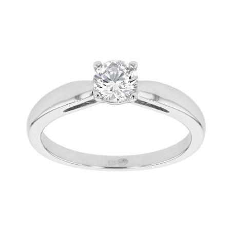 Bague femme solitaire argent 925/1000 et oxyde – solitaires femme