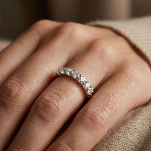 Bague Femme Alliance EDORA ARGENT et Oxydes EDO70100574