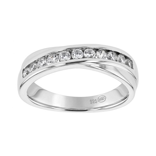 Bague Femme Entrelacée EDORA ARGENT 925/1000 et Oxydes EDO70100578