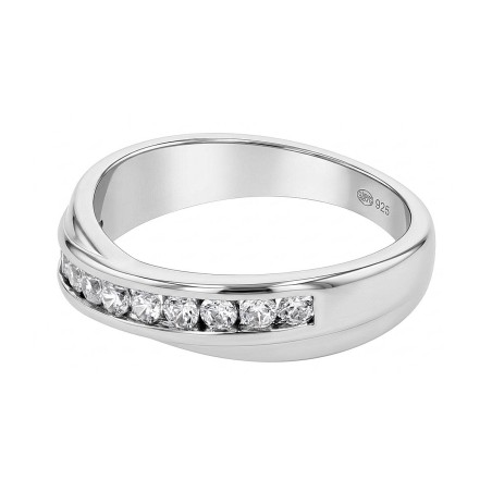 Bague femme entrelacée edora argent 925/1000 et oxydes edo70100578 – bagues femme